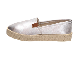 SLIP ON Złote espadryle damskie WISHOT 32-129