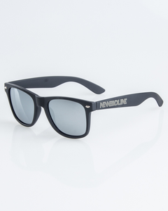 OKULARY CLASSIC POLARIZED BLACK RUBBER SILVER MIRROR 1256