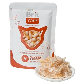 Brit Care Cat Pouch Chicken & Cheese - Kurczak i Ser saszetka 80g