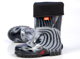 Kalosze dziecięce ocieplane DEMAR ZEBRA