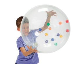 PIŁKA Z KOLOROWYMI KULKAMI ACTIVITY BALL 50 cm GYMNIC