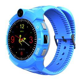 Zegarek dla dzieci z lokalizatorem GPS/WiFi/LBS, latarką, dotykowym ekranem, aparatem (smart watch) niebieski