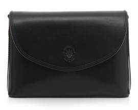 Eklegancka Listonoszka Skórzana Genuine Leather Czarna