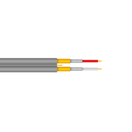 Kabel audio 2 przewody zespolone osobno ekranowane + przewód sterujący (średnica zewnętrzna 2 x 6 mm) miedź beztlenowa