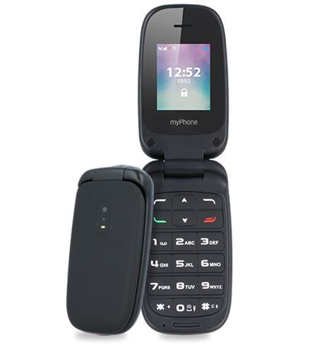MyPhone TWIST telefon dla seniora KLAPKA SOS radio Czarny