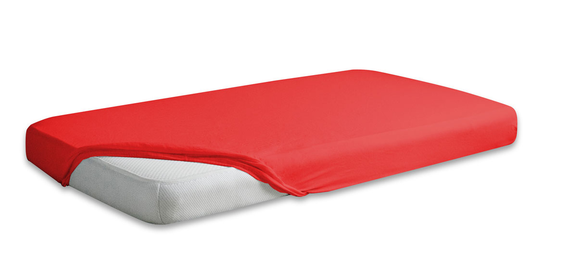 Prześcieradło Jersey Premium z gumką czerwone 160x200