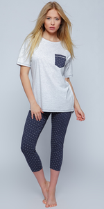 Piżama damska MIRELLA T-shirt + legginsy
