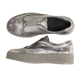 Szare crepersy, POLSKIE buty skórzane W876
