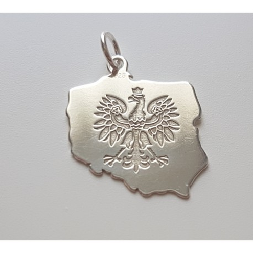 Srebrna zawieszka Orzeł POLSKA