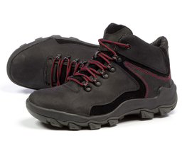 Czarne LEKKIE buty skórzane TREKKING 9W890