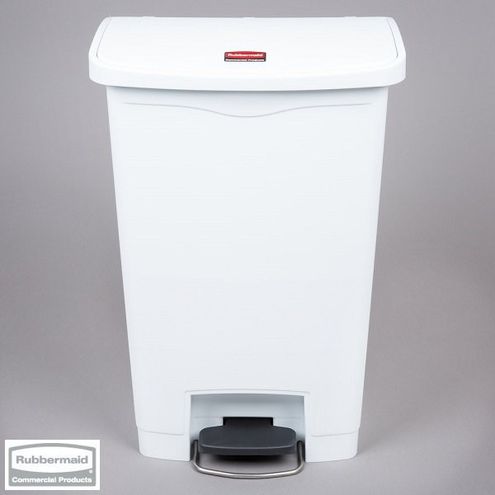 Kosz Slim Jim® Step-On 50L Resin Containers white