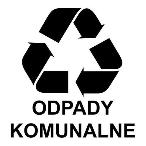 Etykieta do segregacji &quot;ODPADY KOMUNALNE&quot;
