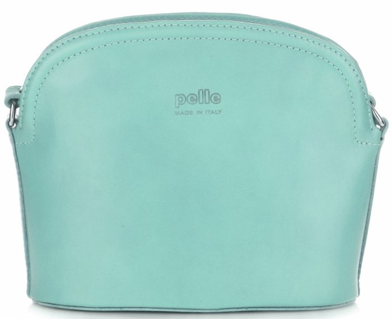 Torebki Skórzane Listonoszki firmy Genuine Leather Miętowe