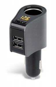 Forever ładowarka samochodowa Spliter 3xUSB CSS-04 Max 10A, wyświetlacz LED