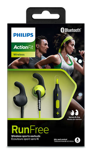 Philips Słuchawki Sportowe SHQ6500CL/27BT Czarno Zielone