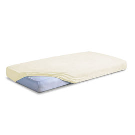 Prześcieradło Frotte Premium z gumką jasny krem 140x200