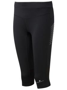 Ronhill Wmn’s Stride Stretch Capri | Black damskie getry 3/4 do biegania