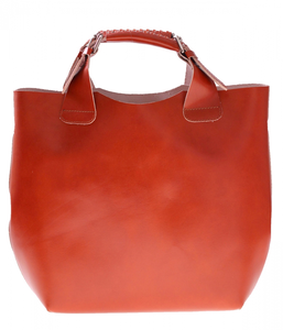 Torebka skórzana Shopperbag z kosmetyczką Ruda (kolory)