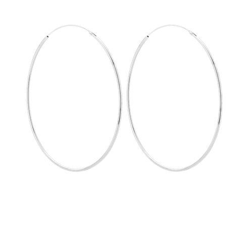 Kolczyki Hoop 55mm Srebrne