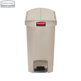 Kosz Slim Jim® Step-On 30L Resin Containers End Step Style beige