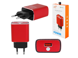 LTC Ładowarka sieciowa lxg281 Quick Charger, 1xUSB 3.0, 3A, Czerwony