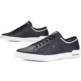 Buty Tommy hilfiger Core corporate leather sneaker > fm0fm00552 403