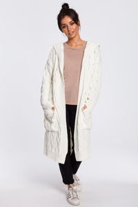 Sweter kardigan z warkoczem bk033