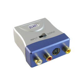 Rozgałęźnik wtyk SCART (EURO) na 3 gniazda RCA (cinch) + gniazdo miniDIN 4pin HQ