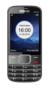 MaxCom Classic MM320 - czarny - klasyczny telefon komórkowy - duży wyświetlacz 3.2" - dostępne od ręki
