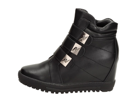 Czarne botki damskie, sneakersy FILIPPO 350/17