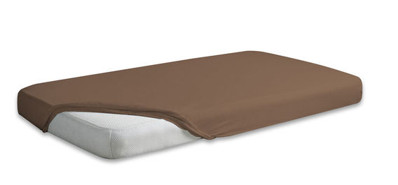 Prześcieradło Jersey Premium z gumką czekoladowe 180x200
