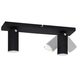 PLAFON KRÓTKI 2-PŁ SLIM II RUCHOMY BLACK 727PL/H/1 Aldex