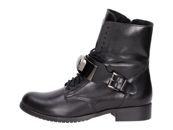 Czarne POLSKIE botki damskie, buty NICOLE 2056