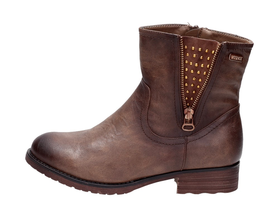 OSTATNIA PARA Botki dziecięce WISHOT 1003KHAKI
