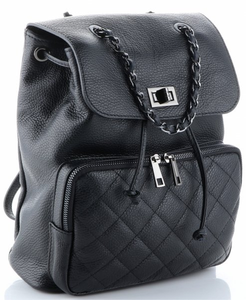 Damskie Plecaki Skórzane marki Genuine Leather Czarne