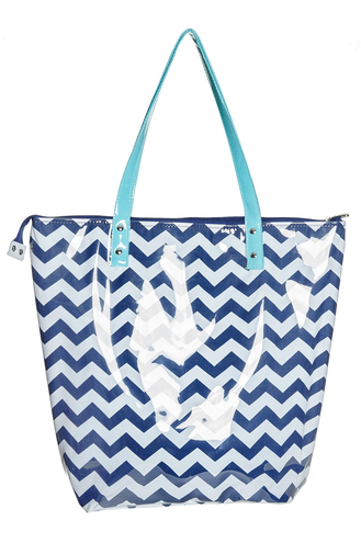 Torba MANA MANA Shopper Neon Marine Zigzak