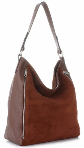 Torebki Skórzane ShopperBag marki VITTORIA GOTTI Brązowe (kolory)