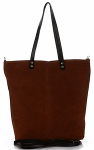 Torebki Skórzane typu ShopperBag firmy Vera Pelle Brązowe
