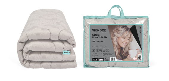 Kołdra ULTRA SOFT 3D 155x200 szara