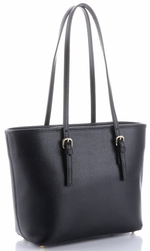 Klasyczne Torebki Skórzane firmy Genuine Leather Czarne