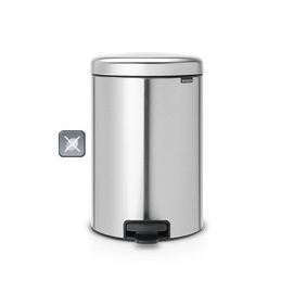kosze Brabantia Kosz pedałowy NEWICON 20L Matt Steel FPP