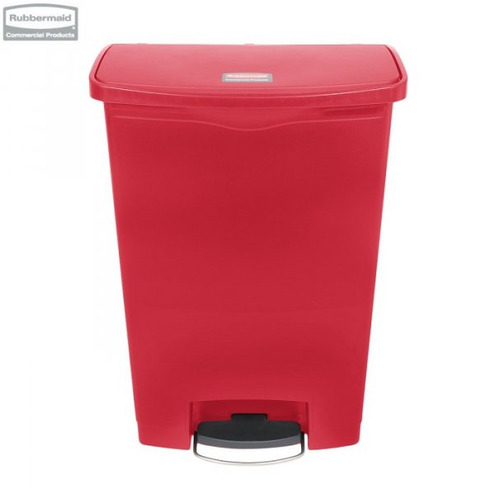 Kosz Slim Jim® Step-On 90L Resin Containers red