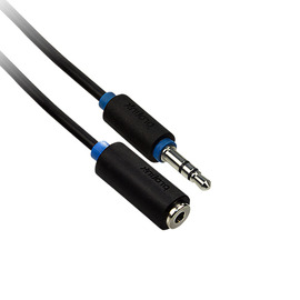 Przedłużacz jack 3,5 stereo wtyk-gniazdo 3m Prolink Black