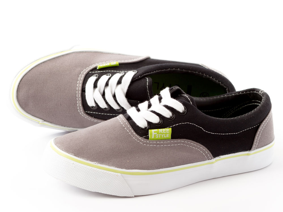-50% Markowe tenisówki FREE STYLE 412-19 szare
