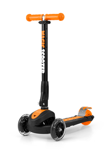 Milly Mally Hulajnoga Scooter Magic Pomarańczowa Świecące koło LED Trójkołowa
