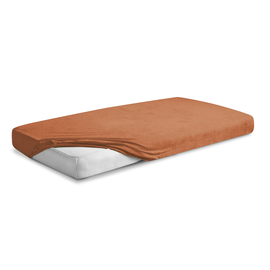 Prześcieradło Frotte Premium z gumką rude 120x200