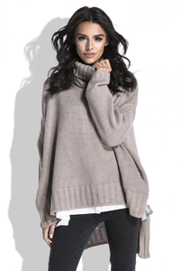 Sweter z szerokim golfem fb455