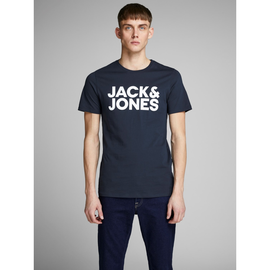 Jack & Jones "Ecorp Logo Tee" Print Navy Blazer