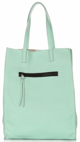 Torebki Skórzane ShopperBag VITTORIA GOTTI Miętowe