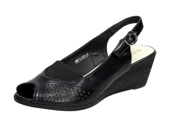 Czarne sandały, buty damskie M.DASZYŃSKI 1638